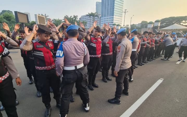 18.504 Personel Dikerahkan untuk Mengamankan Unjuk Rasa di Jakarta Pusat