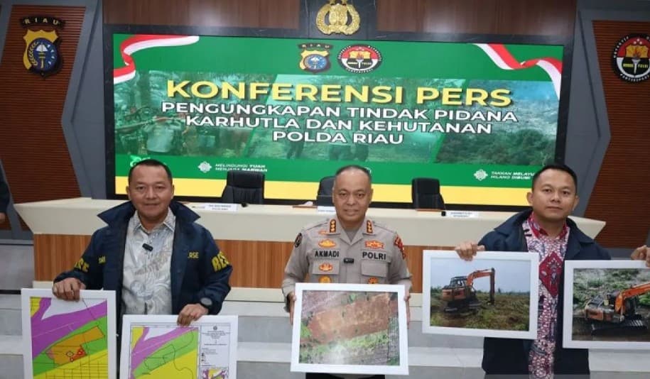 Polda Riau Tetapkan 40 Tersangka dalam 37 Kasus Karhutla, 904 Hektare Lahan Terbakar
