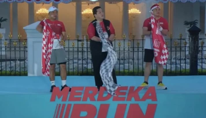 Mensesneg, Menpora, dan Seskab Melepas 12 Ribu Pelari Merdeka Run 2026 di Istana Merdeka