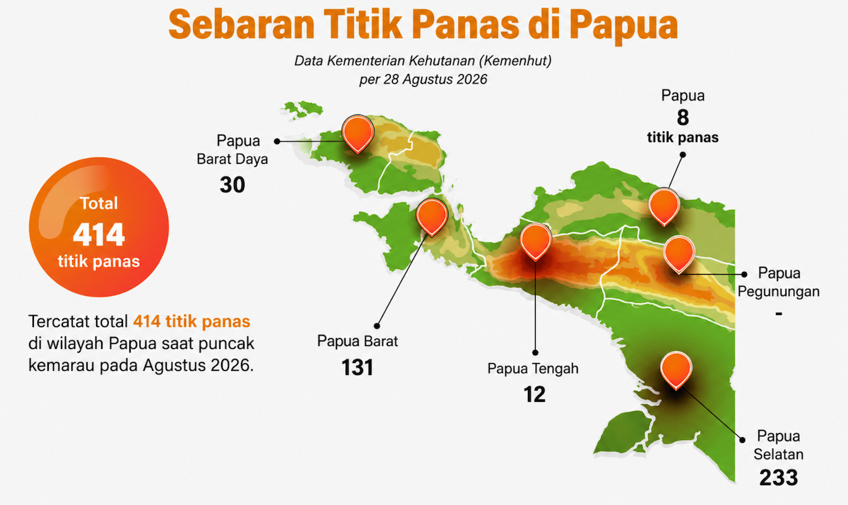 Pemerintah Siagakan 2.190 Personel untuk Cegah Karhutla di Papua saat Puncak Kemarau