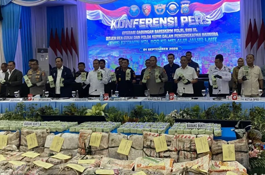Tim Gabungan Mengungkap Dugaan Penyelundupan 800 Kilogram Ketamin di Perairan Anambas