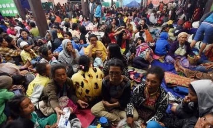 Pengungsi Sinabung Mulai Pulang ke Kuta Tengah Setelah PVMBG Ubah Zona Rekomendasi