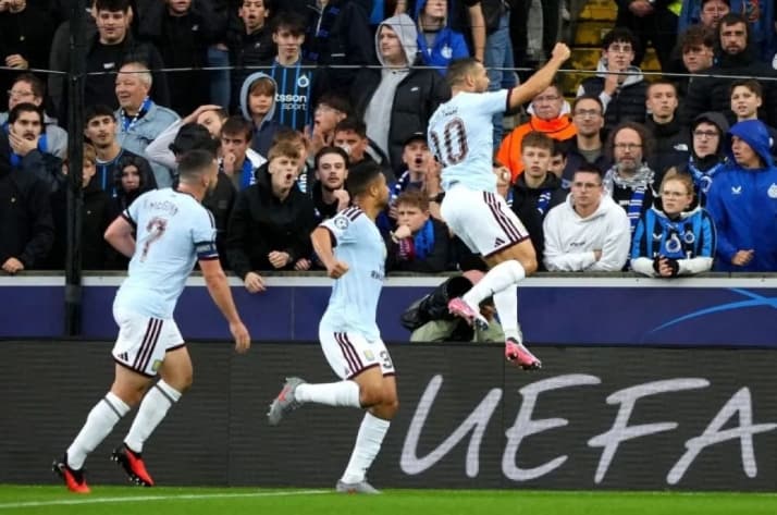 Aston Villa Taklukkan Club Brugge 3-2 dan Raih Tiga Poin di Liga Champions