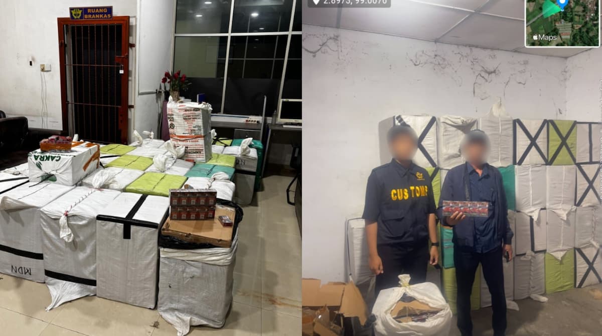 Bea Cukai Sita 448 Ribu Batang Rokok Ilegal di Simalungun, Kerugian Negara Rp433 Juta Dicegah