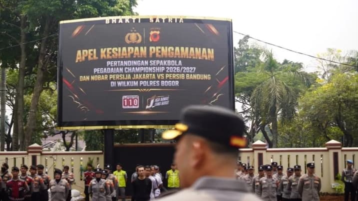 Polres Bogor Antisipasi Gesekan Suporter Persija, Persib, dan Persikad di Sekitar Pakansari