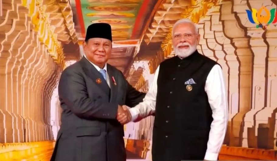 Prabowo Tiba di New Delhi, Modi Sambut Presiden Indonesia di KTT ke-18 BRICS