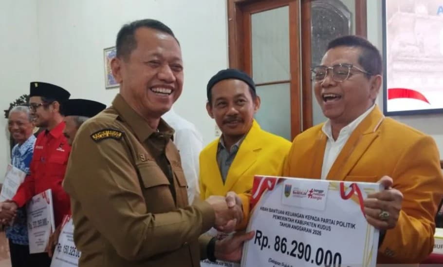 Pemkab Kudus Salurkan Rp2,57 Miliar kepada 10 Partai Politik, Pendidikan Politik Jadi Prioritas