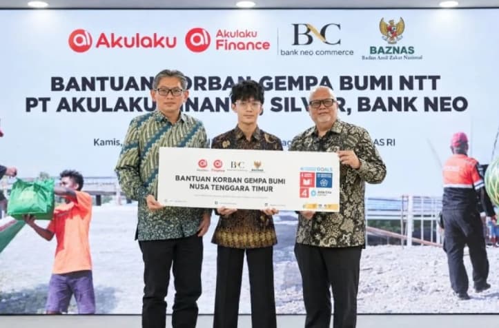 Akulaku Group Salurkan Bantuan Pangan bagi Warga Terdampak Gempa NTT melalui Baznas
