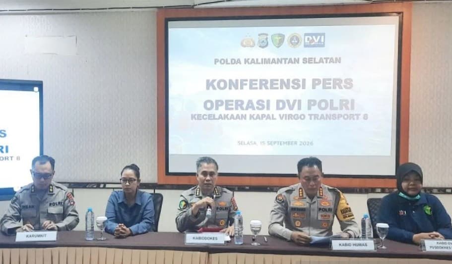 Tim DVI Polda Kalsel Identifikasi Seluruh Korban Tewas Kapal Virgo Transport 8, 129 Orang Masih Dicari