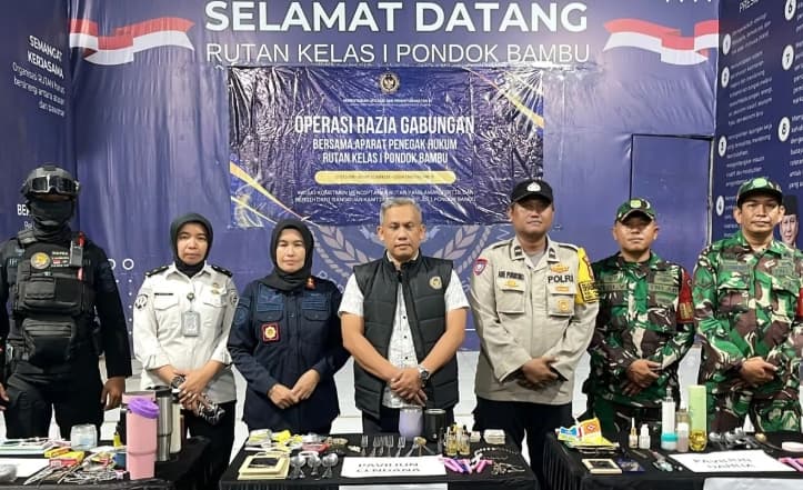Rutan Pondok Bambu Sita Obat hingga Sendok Besi dalam Razia Gabungan