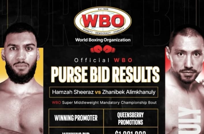 Queensberry Menangi Lelang Duel Sheeraz vs Alimkhanuly dengan Tawaran 1 Juta Dolar AS