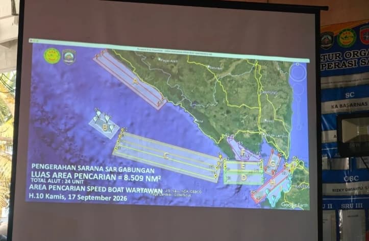 Tim SAR Kembali Sisir Carita hingga Anyer Cari Delapan Jurnalis dan Kru KM Arupadatu I