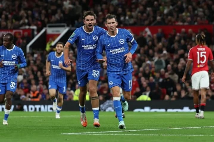 Brighton Bangkit dari Ketertinggalan Dua Gol dan Singkirkan Manchester United dari Piala Liga