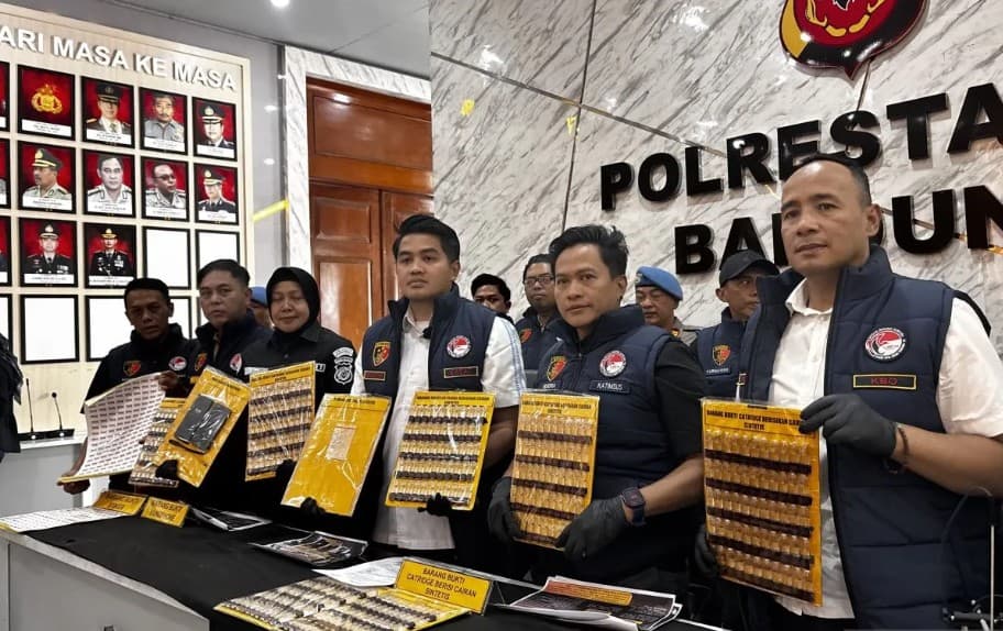 Polisi Bongkar Laboratorium Liquid Vape Narkotika di Bandung, Dua Pria Ditangkap