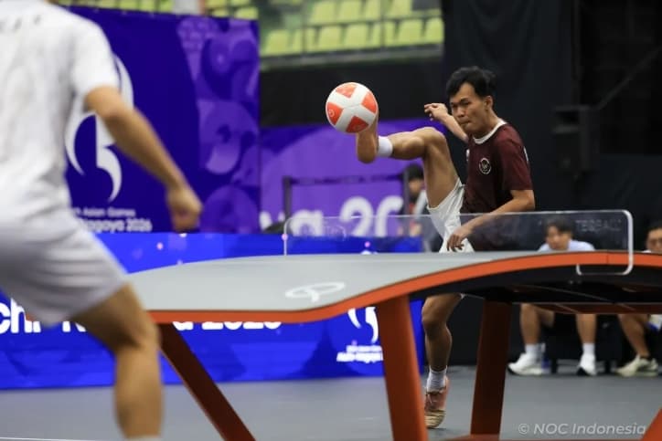 Yoga Ardika Buka Debut Teqball Indonesia di Asian Games 2026 dengan Dua Kemenangan