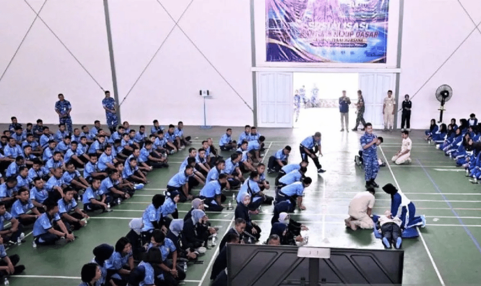 Ratusan Personel Lanud Iswahjudi Dilatih Bantuan Hidup Dasar untuk Hadapi Kondisi Darurat