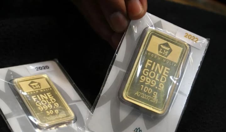 Harga Emas Antam Turun Rp10.000, Kini Dibanderol Rp2,628 Juta per Gram
