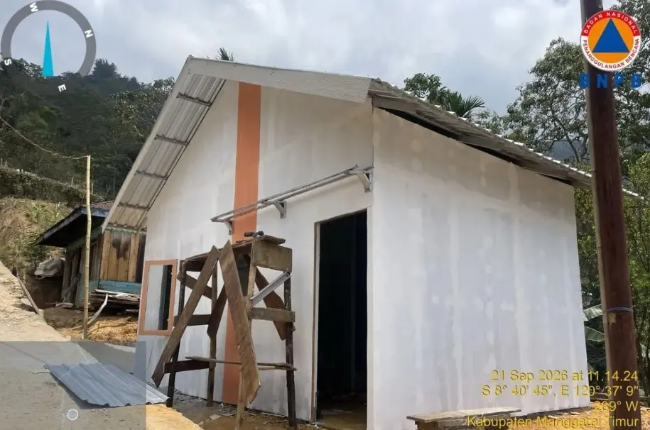 BNPB Tegaskan Huntara Korban Gempa Manggarai Timur Kokoh, Kerangka Roboh di Video Belum Selesai Dibangun