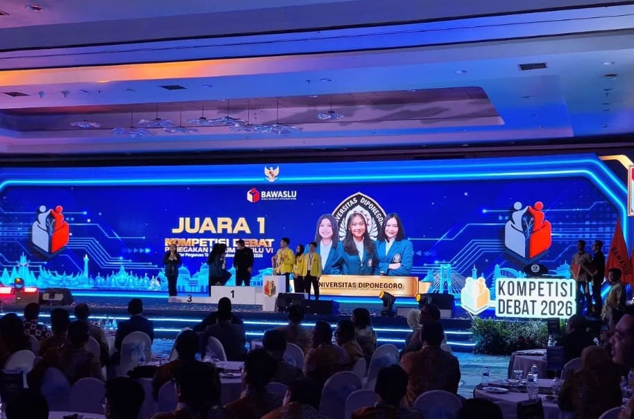 Undip Juara Kompetisi Debat Penegakan Hukum Pemilu 2026, Ungguli UI di Grand Final