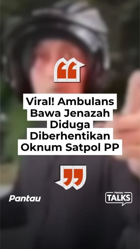 AMBULANS DIBERHENTIKAN SATPOL PP