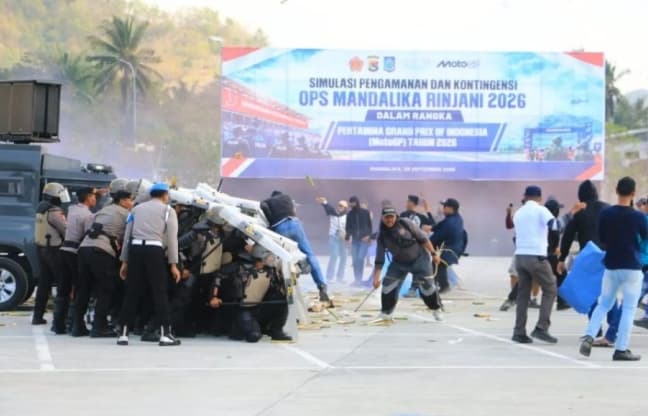 Polda NTB Gelar Simulasi Pengamanan MotoGP 2026, Kerahkan 908 Personel di Sirkuit Mandalika