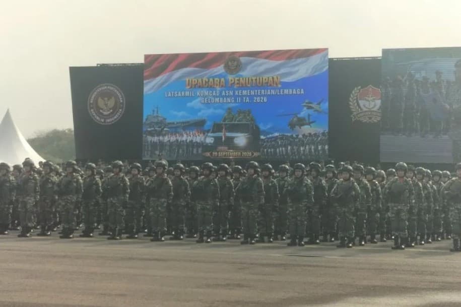 Sebanyak 2.241 ASN Rampungkan Latsarmil Komcad 2026, Kemhan Siapkan Gelombang III Tahun Depan
