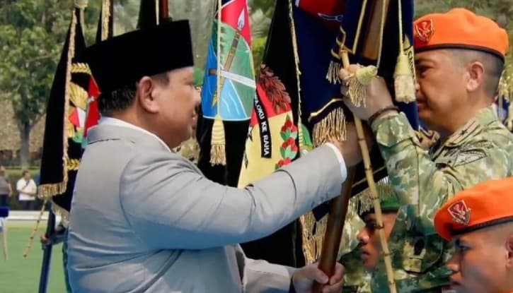 Prabowo Resmikan 204 Satuan Baru TNI dan Lantik Enam Pangdam pada HUT Ke-81