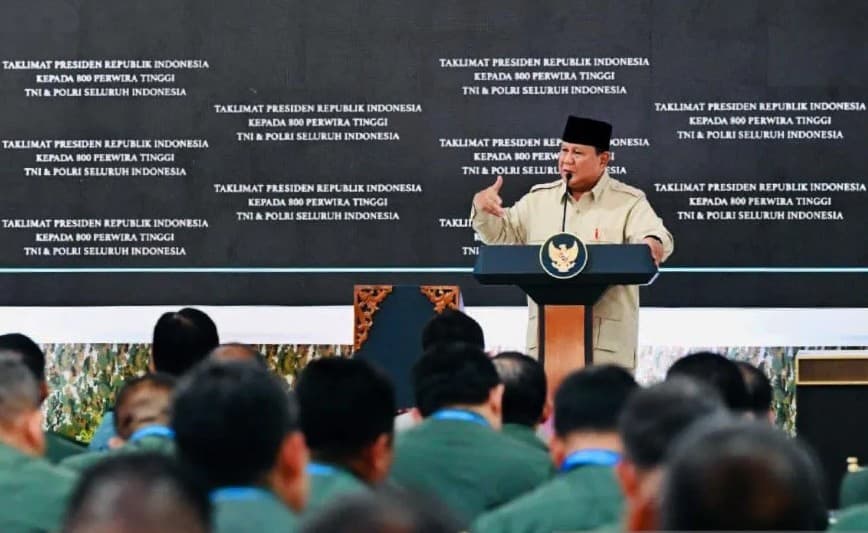 Prabowo Kumpulkan 800 Perwira Tinggi TNI-Polri, Samakan Visi Hadapi Ancaman Siber dan Hibrida