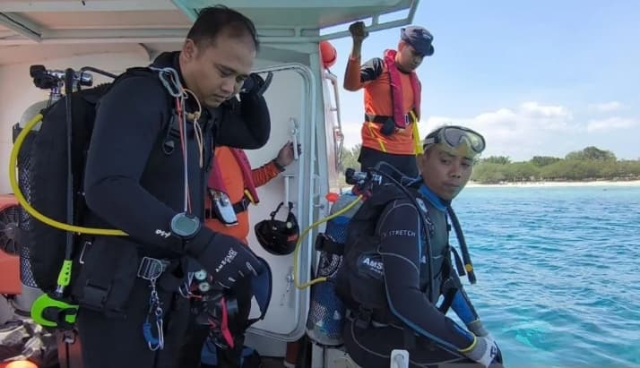 Tim SAR Perluas Pencarian WN Korea Selatan yang Hilang Saat Snorkeling di Gili Trawangan