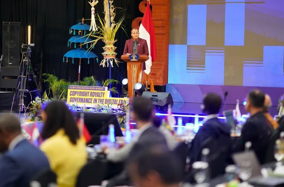 Wamenkum Edward Hiariej Minta Dukungan WIPO Perkuat Tata Kelola Royalti Hak Cipta Lintas Negara di Era Digital