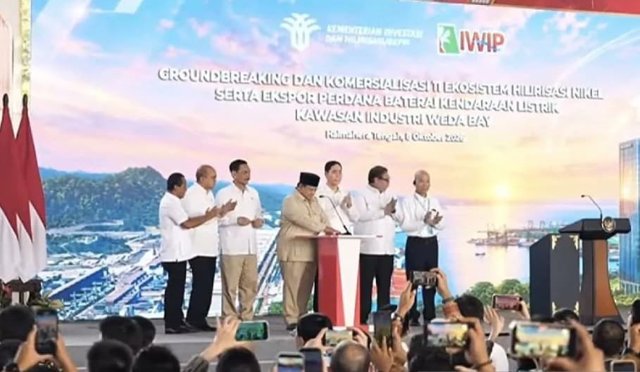 Prabowo Resmikan Ekspor Perdana Baterai Mobil Listrik dan 11 Proyek Industri di Maluku Utara Senilai Rp180 Triliun