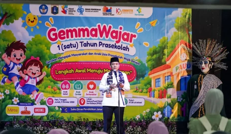 Pemkot Jakarta Pusat Gencarkan Wajib Belajar Satu Tahun Prasekolah, Anak Didorong Ikut PAUD Sebelum Masuk SD