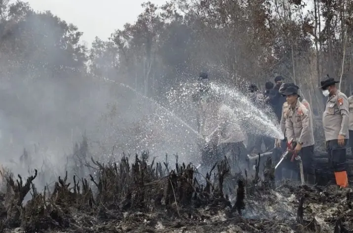 Polda Kalteng Perkuat Sekat Bakar untuk Cegah Karhutla Meluas, 17.530 Hektare Lahan Tercatat Terbakar