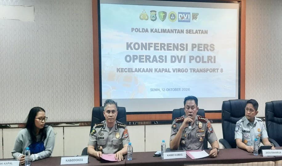 Tim DVI Polda Kalsel Berhasil Identifikasi Lima Korban Kapal Virgo Transport 8, Total 77 Jenazah Terungkap Identitasnya
