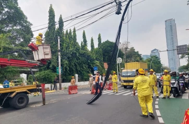 Bina Marga Jakarta Pusat Targetkan Penataan Tambahan 5 Kilometer Kabel Udara pada 2026, Libatkan 23 Penyedia Jaringan