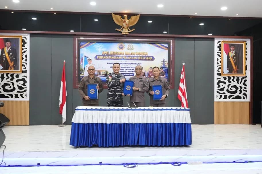 Kejati Sumut, Aceh, dan Riau Gandeng TNI AL Perkuat Penegakan Hukum di Laut, Termasuk Penanganan Pidana