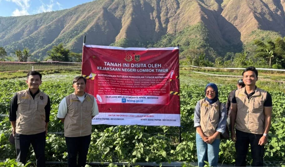 Kejari Lombok Timur Sita Sawah Terpidana Korupsi KUR BNI untuk Tutupi Uang Pengganti Rp1,273 Miliar