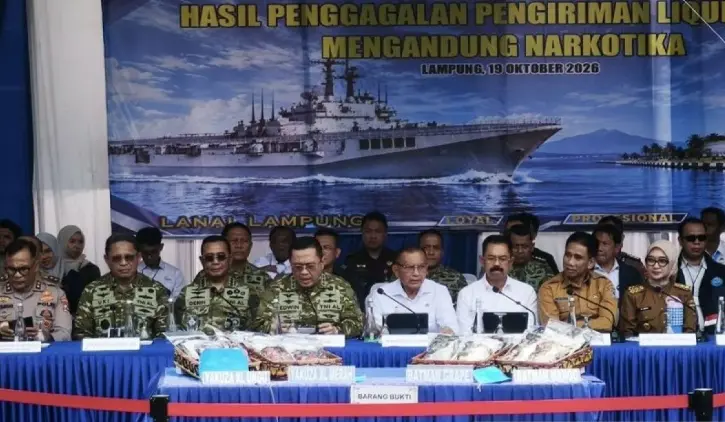 TNI AL Musnahkan 4.364 Kartrid Vape Berisi Narkotika Senilai Rp34,9 Miliar, Penyelundupan Terbongkar di Bakauheni