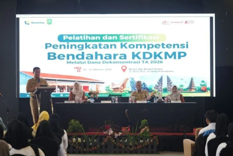 138 Bendahara Koperasi Merah Putih di Riau Ikuti Pelatihan dan Sertifikasi Pengelolaan Keuangan
