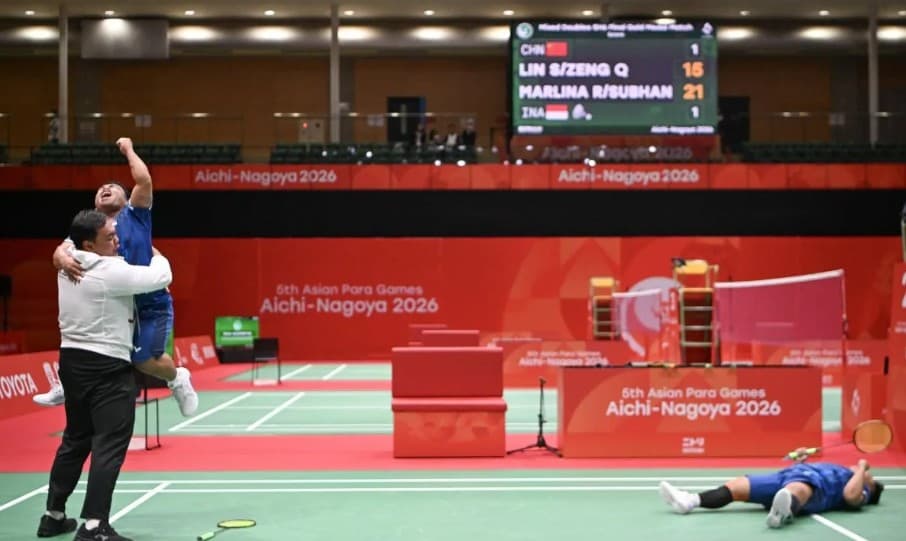 Rina Marlina/Subhan Rebut Emas Asian Para Games 2026 Usai Kalahkan China dalam Duel Sengit Tiga Gim