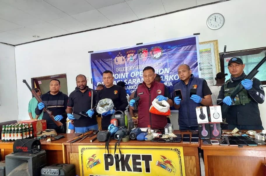 Polda Papua dan BNN Gerebek Kampung Vietnam di Jayapura, Amankan 30 Kg Ganja dan 10 Orang Termasuk 6 WN PNG