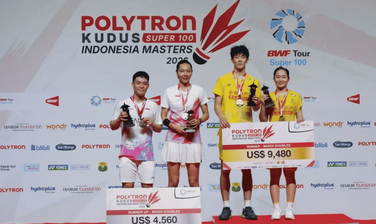 Li Hong Yi/Huang Ke Xin Juara Indonesia Masters 2026 Usai Bangkit dan Kalahkan Terry/Gloria dalam Tiga Gim