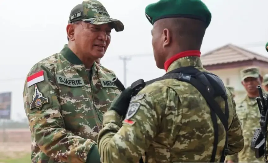 Menhan Sjafrie Dorong Yonif TP 818/Yuboi Perkuat Pertahanan Perbatasan dan Pembangunan Papua Selatan