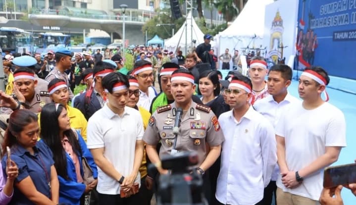 Polda Metro Jaya Gelar Deklarasi Sumpah Pemuda di Bundaran HI, Raffi Ahmad Ajak Mahasiswa Lawan Hoaks dan Provokasi