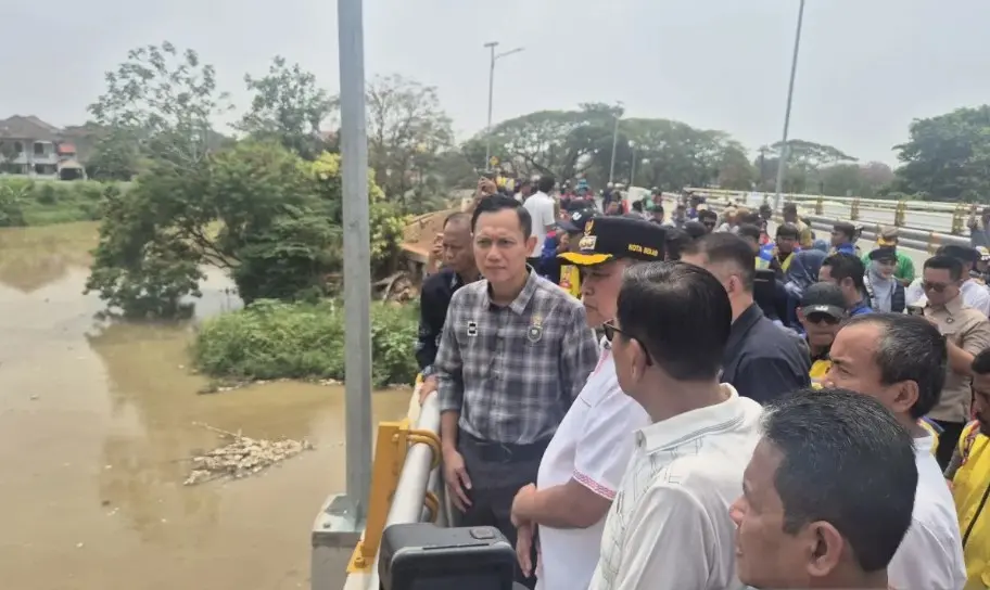 AHY Tinjau Jembatan Kemang Pratama Bekasi Senilai Rp60 Miliar, Desain Baru Dibuat Lebih Tahan Banjir