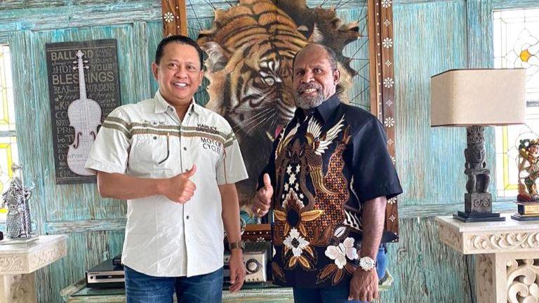 Terima Ketua Harian PB PON XX 2021, Bamsoet: Persiapan Venue PON Papua 80 Persen