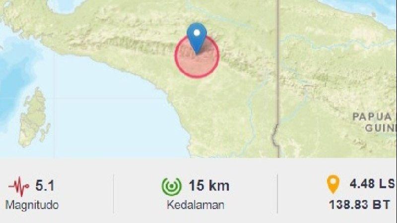 Gempa Magnitudo 5,1 Guncang Jayawijaya, Kapolres: Belum Ada Kerusakan