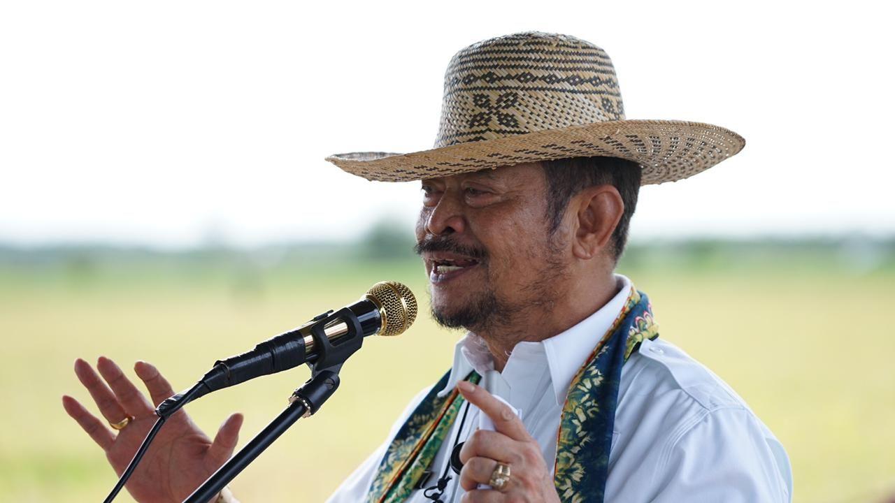 Panen Padi di Pulang Pisau, Mentan SYL: Vaksin Terbaik Adalah Pangan Cukup