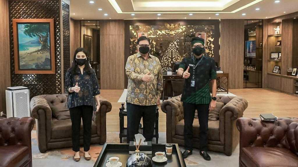 Temui Menko Airlangga, Menparekraf Sandiaga Bahas PEN untuk Pelaku Pariwisata