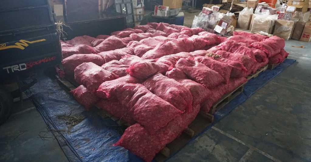 Bea Cukai Langsa Amankan 2 Ton Bawang Merah Ilegal Asal Thailand